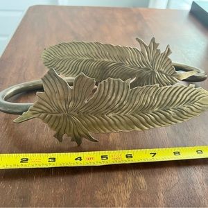 Urban Outfitters - Feather Curtain Tie Backs, solid metal, brass/gold